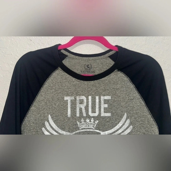 Express "True Nobility"  Women's Raglan T-Shirt - Picture 4 of 8